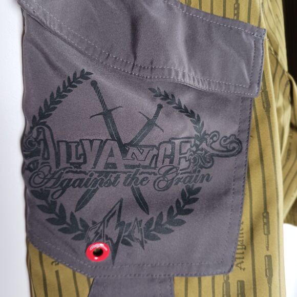 Allyance Men's Shorts Size 38 Cargo Pocket Olive Gray - Picture 7 of 14